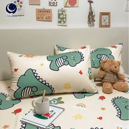 ชุดผ้าปูที่นอน 5 ฟุต 5 ชิ้น CHARM สี BABY GODJI คอลเลคชั่น DREAMY (ไม่รวมผ้านวม)_2